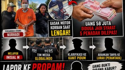 Rp58 Juta Misterius di Kasus Curanmor Mojokerto, Dugaan “Uang 86” Berujung Laporan ke Propam